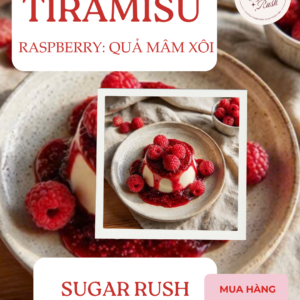 Bánh Tiramisu vị Raspberry (Quả mâm xôi)